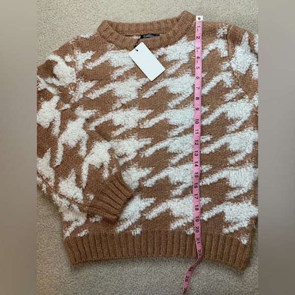 Line and Dot Houndstooth Crew Neck Sweater Women Size Small New With Tags - Picture 3 of 8